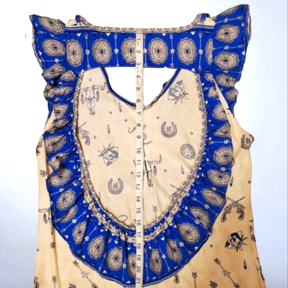 NWOT Vintage Spell Designs Coyote White Open Back Bohemian Mini  Dress Medium - Picture 11 of 16